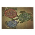 thumbnail image 1 of Turtle Cutting Board, 3 Ocean Turtles Ethic Style Animals Geometric Vibrant Ocean Theme Art Print, Decorative Tempered Glass Cutting and Serving Board, Large Size, Multicolor, by Ambesonne, 1 of 1