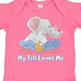 thumbnail image 4 of Inktastic My Titi Loves Me Cute Elephants Clouds Moon and Stars Boys or Girls Baby Bodysuit, 4 of 5