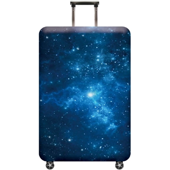 Luggage Cover, Protective Washable Suitcase Cover - Travel Elastic Spandex Suitcase Protector with Luggage Tag Fits 26 to 28 Inch Galaxy