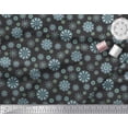 thumbnail image 2 of Soimoi Black Cotton Duck Fabric Artistic Flower Mandala Print Fabric by Yard 42 Inch Wide, 2 of 3