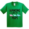 thumbnail image 3 of Inktastic Easter Hanging with My Peeps Pastel Bunnies Youth T-Shirt, 3 of 5