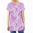 thumbnail image 4 of Gyedtr Tops For Women Going Out Tops For Women Women'S Fashion Printed Short Sleeve Button Round-Neck And V-Neck Top Blouse Y2K Tops, 4 of 8