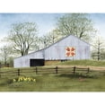 thumbnail image 3 of Jacobs, Billy 14x12 Black Modern Framed Museum Art Print Titled - Tulip Quilt Block Barn, 3 of 5