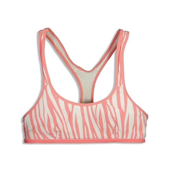 CC Girl - Big Girls' Racerback Sports Bra 24158-36 (coral zebra)