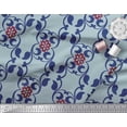 thumbnail image 2 of Soimoi Poly Georgette Fabric Floral & Filigree Damask Print Sewing Fabric Yard 52 Inch Wide, 2 of 3