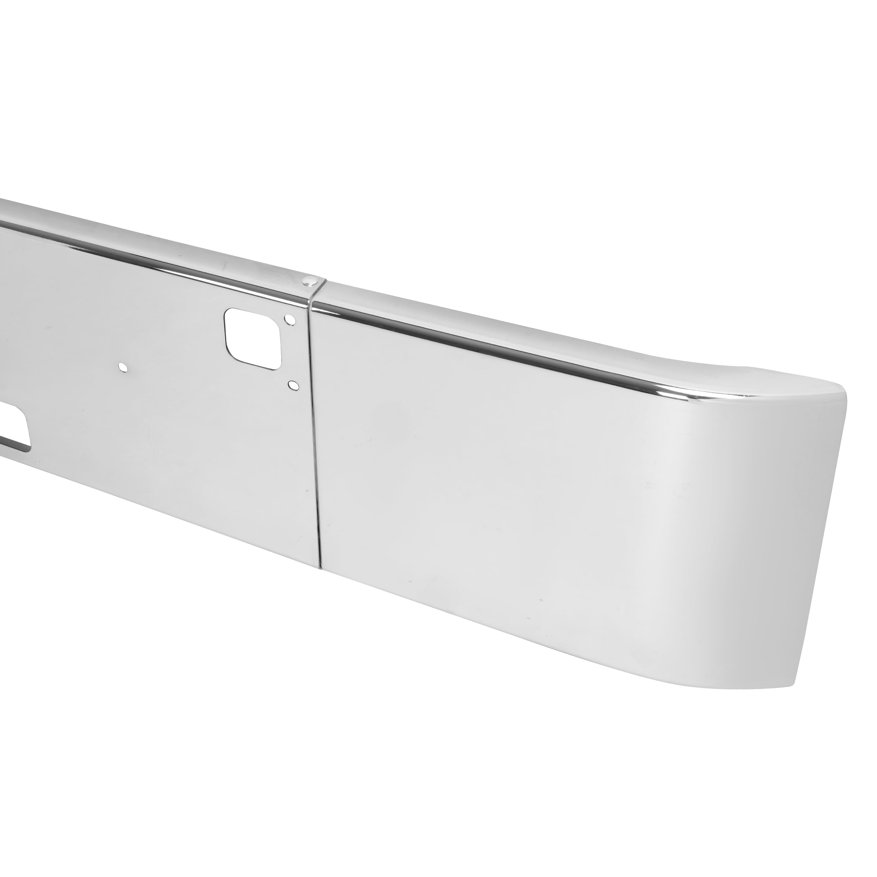 KOJEM Front Bumper Compatible with 1982+ Kenworth W900B / W900L Steel Chrome Silvery