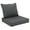 Gray, variant on Outdoor Seat Cushion Set 19 x 19 Inch Waterproof & Fade Resistant Patio Furniture Cushions with Removable Cover, Outdoor Sofa Replacement Seat & Back Cushions for Chair Sofa Couch, Dark Gray
