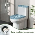 thumbnail image 4 of KUIFORTI Marble Toilet Cover Set 2 Pack Toilet Seat Cover Toilet Tank Lid Cover Replacement Universal Fit Toilet Top Cover with Elastic Bottom Easy to Clean Bathroom Home Indoor Decoration, 4 of 6