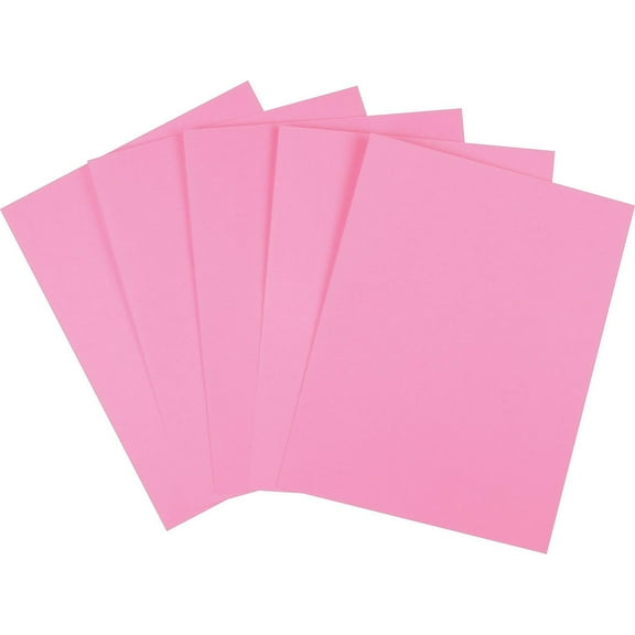Staples Brights Multipurpose Paper 24 lbs. 8.5" x 11" Pink 500/Ream (20106) 16418