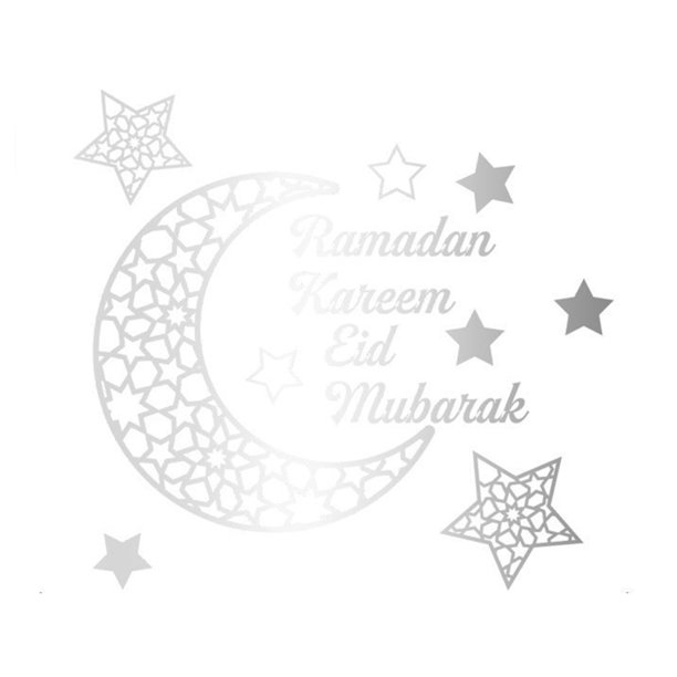 Wdftyju Eid Mubarak pegatinas de pared para el hogar islámico Ramadán Kareem decoración de fiesta islámica Wdftyju 6qg6hu0wu3aw1we3D03