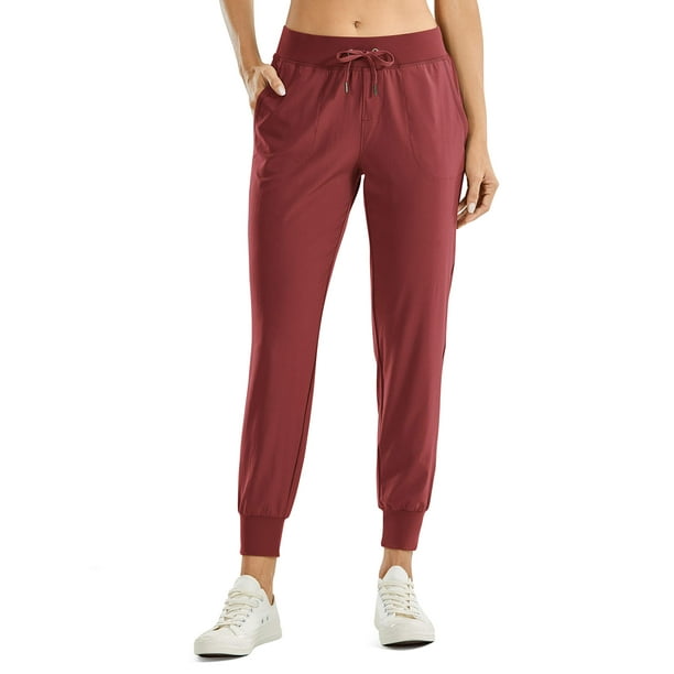 cRZ YOgA Womens Lightweight Workout Joggers 275 - Travel casual Outdoor  Running Athletic Track Hiking Pants with Pockets Savannah Medium 
