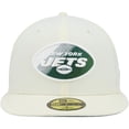 thumbnail image 2 of Men's New Era Cream New York Jets Chrome Color Dim 59FIFTY Fitted Hat, 2 of 6