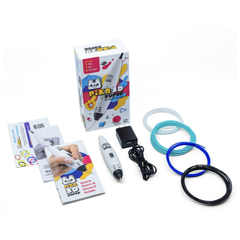 3D Pen Super Printing Kit for Kids + 8 Colors Filament + Stencil Book  (2021)