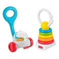 thumbnail image 1 of Fisher-Price-Newborn-Classic-2-Pack,-Baby-Rattle-&-Sensory-Activity-Toys-for-Developmental-Play, 1 of 6