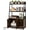 Rustic Brown, variant on BarefHaven Litter Box Enclosure with Shelves, Hidden Cat Washroom Cabinet with Charging Station, Winding Entry & Scratching Board, Versatile Litter Box Furniture (Rustic Brown)