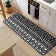 thumbnail image 5 of Black Geometric Striped Pattern Kitchen Rug Mat,Kitchen Runner Rugs Non Skid Washable,Decorative Kitchen Floor Mats for Kitchen,Sink,Laundry,17"x47.2", 5 of 7