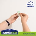 thumbnail image 3 of Permastik Small Adhesive Picture Hooks, Rental Safe - Holds up to 1.65 lbs (9 Pack), 3 of 7