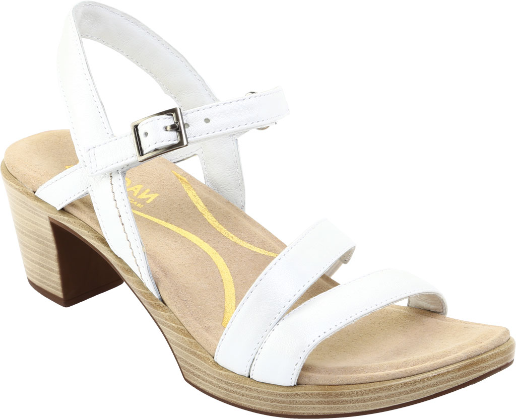 Women's Naot Bounty Heeled Sandal White Pearl Leather 41 M - Walmart.com