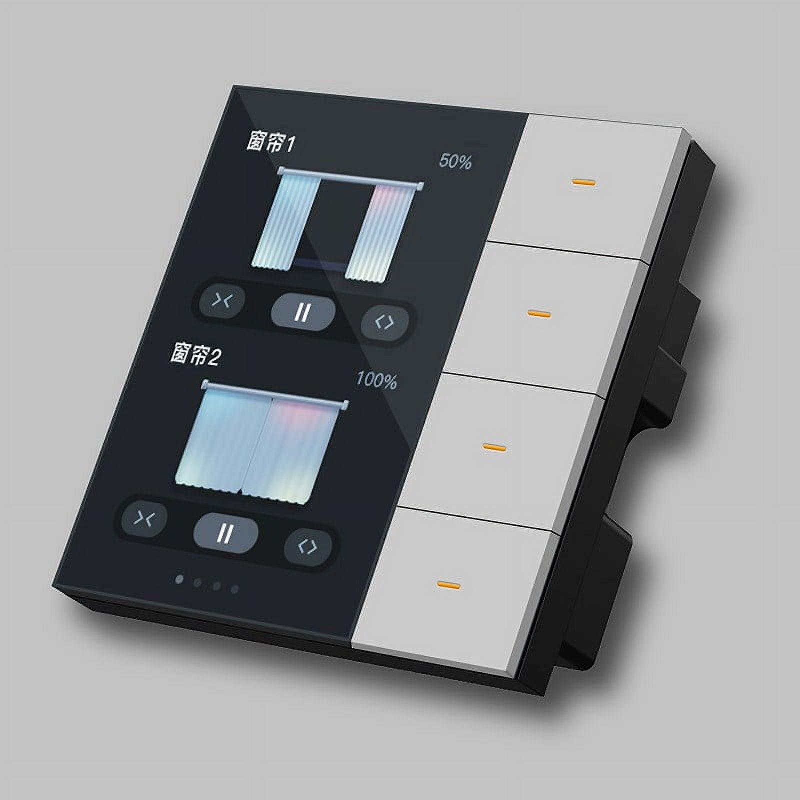 Yimiti For Tuyazigbee 3.5 Inch Smart Wall Switch Touch Screen 4 Groups Switch 8-Way,White