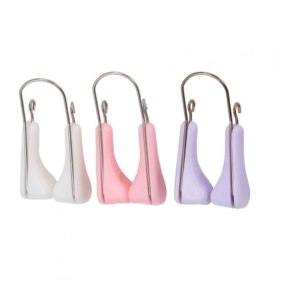 Silicone Nose Up Lifting Clips Portable Nose Bridge Shaping Beauty Clip (PinkPurpleWhite)