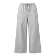 thumbnail image 6 of Gytharion Women's Plus Size Drawstring Sweatpants with Pockets Solid Color High Waist Loose Joggers Casual Wide Leg Track Pants, 6 of 7
