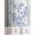 thumbnail image 6 of Blue White Flowers Sheer Curtains 63 Inch Length 2 Panels Set, Spring Summer Floral Botanical Voile Window Treatment Rod Pocket Curtains Sheers Drapes for Bedroom/Living Room/Kitchen 52x"63"x2, 6 of 7