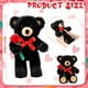 thumbnail image 3 of Peluche de peluche con forma de oso civanero con rosa de 30 cm, 3 of 6