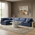 thumbnail image 2 of Meridian Furniture Indulge 164" Fabric L-Shaped Modular Sectional in Navy, 2 of 6