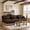 Brown + Chenille + 3 Seat, variant on Homy Casa 100.3'' Modular Sectional Sofa with Chaise, Oversized Fabric Couch for Living Room