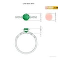 thumbnail image 4 of ANGARA Natural Marquise and Dot Emerald Engagement Ring with Diamonds in 14K White Gold for Women (Size-6mm) | May Birthstone, Birthday, Anniversary, Jewelry Gift for Women | Natural Emerald Ring, 4 of 9