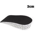 thumbnail image 3 of Insole 1 Pair Insole Heel Lift Insert Shoe Pad Height Increase Slow Rising Cushion Taller Fine Workmanship, Comfortable and Durable (Color : Black, Shoe Size : 3), 3 of 5