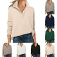 thumbnail image 3 of Women's V Neck Long Sleeve Sweater Lightweight Fashion Casual Knit Pullover, 3 of 9