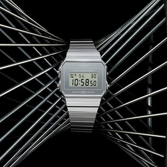 Casio Vintage Retro Modern Silver Watch A700WEV-7AVT