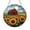 Acrylic 3.5 Inch, variant on Decorative Farm Barn Stained Glass Window Hanging with Bright Sunflowers and Seasonal Rustic Style