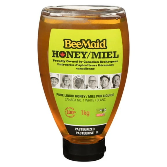 BeeMaid 100% Pure Canadian Liquid Honey 1kg - Pasteurized