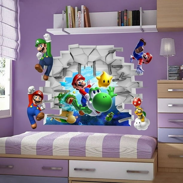 Sticker mural 3D Mario pour chambre d'enfant, chambre d'enfant, décoration  murale pour chambre d'enfant, décoration murale d'anime : : Bébé  et Puériculture