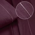 thumbnail image 2 of MALLONI HOME Twin Sheet Set - Cotton Rich Twin Bedding Sets, 3 Piece Deep Pocket Twin Sheet - Ultra Soft, Wrinkle Resistant, Quick Dry, Easy Care Twin Sheets - Burgundy, 2 of 5