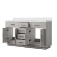 thumbnail image 5 of Shelter 60 in W x 22 in D White Oak Double Bath Vanity and White Quartz Top, 5 of 6