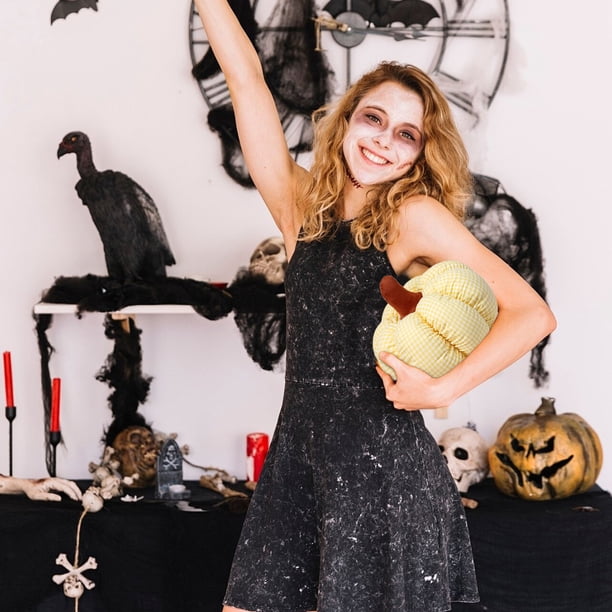 Decoraciones de Halloween, adornos de Halloween, regalos de Halloween, almohada de calabaza, muñeca de juguete, muñeca de calabaza, cojín, muñeca títere, regalo de Halloween, tela, calabaza, almohada