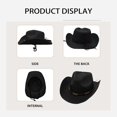 thumbnail image 4 of 2025 Latest Model Straw Cowboy Hats Western Cowgirl Hat Foldable Wide Brim Cowboy Hat Trav, 4 of 5