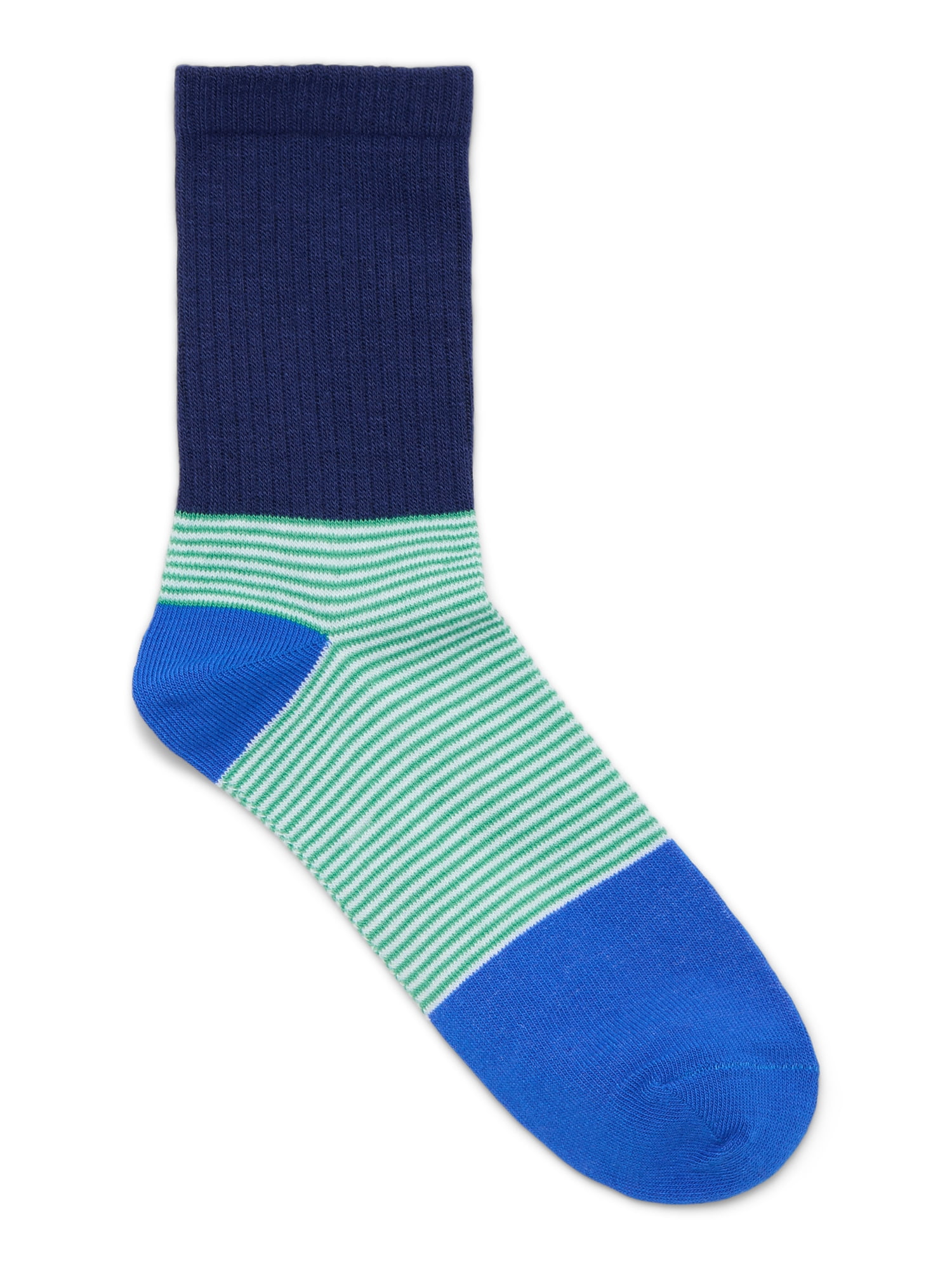 No Boundaries Women's Ribbed Mid Crew Socks, 6-Pack, Women's, Shoe Sizes 4-10