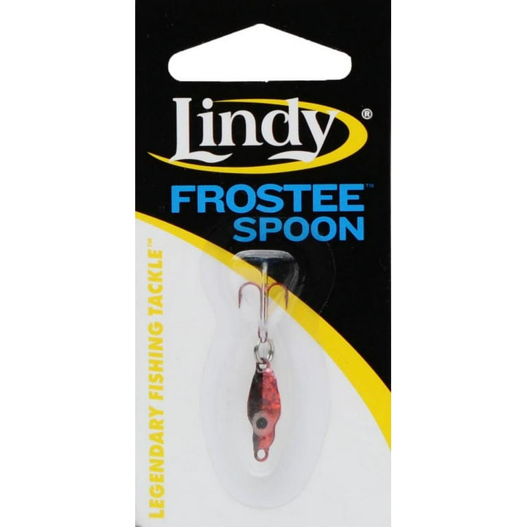 Lindy Frosted Spoon Fishing Lure Ice Glow Red 3/4 in. 1/16 oz.