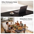 thumbnail image 3 of Ktaxon 70.8" Dining Table for 6~8, Farmhouse Kitchen Table Large Rectangle Dinner Table for Home, Dining Room, Kitchen, Black, 3 of 9