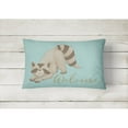 thumbnail image 2 of Carolines Treasures BB8560PW1216 Raccoon Welcome Canvas Fabric Decorative Pillow  12H x16W multicolor, 2 of 3