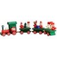 thumbnail image 1 of Cute Wooden Christmas Train Toys Set For Christmas Decorations, Green, 1 of 5