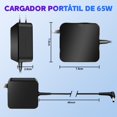 thumbnail image 4 of Soulbytes Cargador Adaptador de Port&aacute;til 65W, Laptop Cargador de 19 V 3,42 A con 3 Convertidores para ASUS Zenbook Vivobook HP Lenovo IdeaPad Yoga Chromebook, Cable de Alimentaci&oacute, 4 of 7