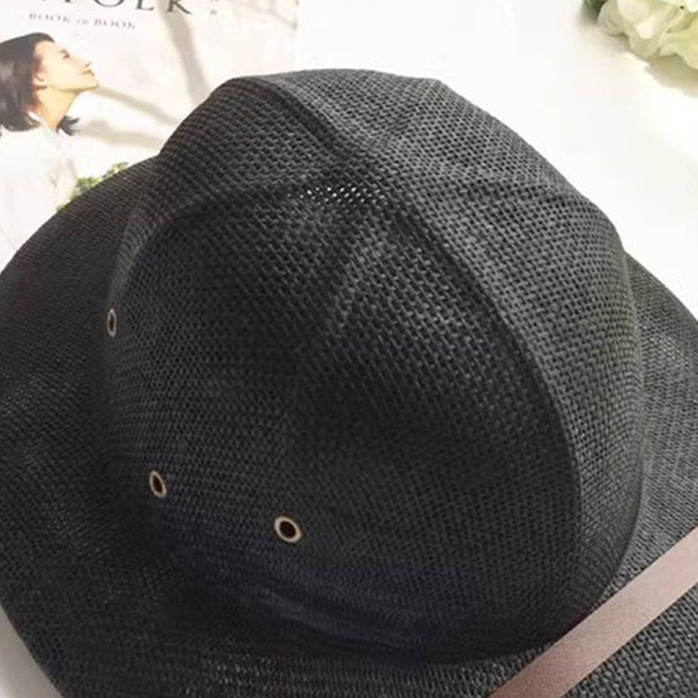 Jiibva Straw Helmet Pith Sun Hat For Men Women Pith Hat Summer Hat Vietnam Hat Jungle Cap