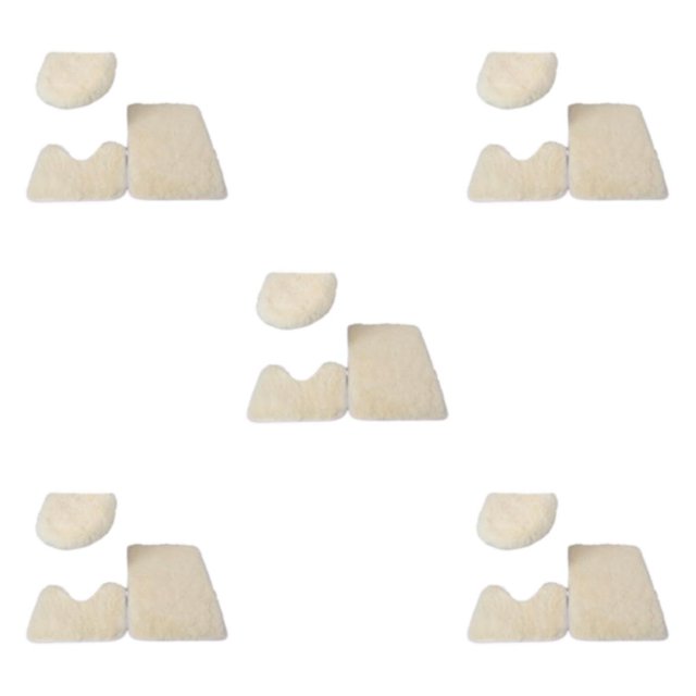 Bewildely Juego de alfombrillas de baño hechas de PU de 3 uds, alfombras de baño antideslizantes hechas a mano con textura , color Beige Type2 NO2