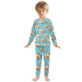 thumbnail image 3 of joogoo Cartoon Clownfish in Sea 2 Piece Long Sleeve Tee and Pants Cotton Pajama Set 6Y, 3 of 7