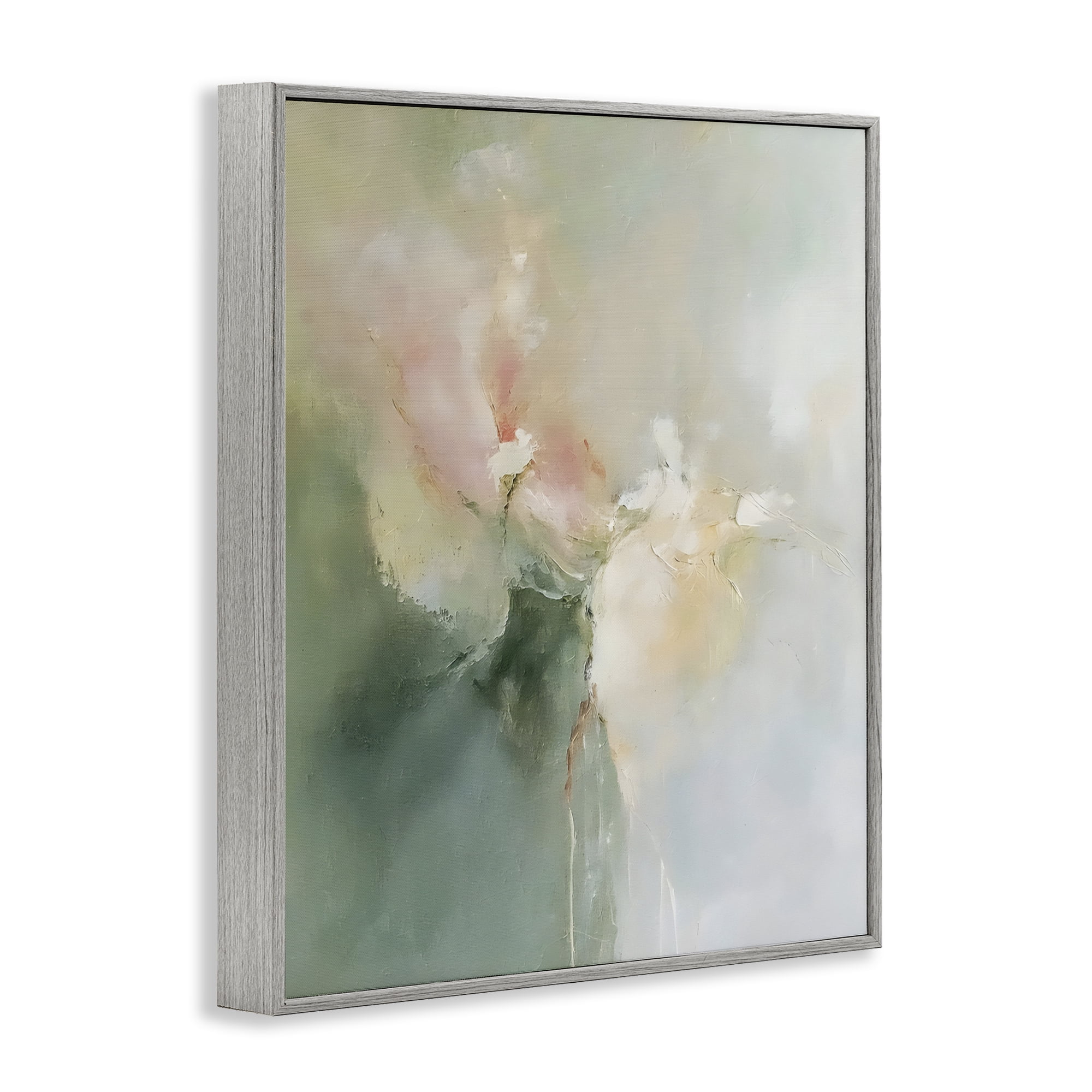 Stupell Industries Ethereal Brushwork Abstraction Gray Framed Giclee Art, design by Riley B